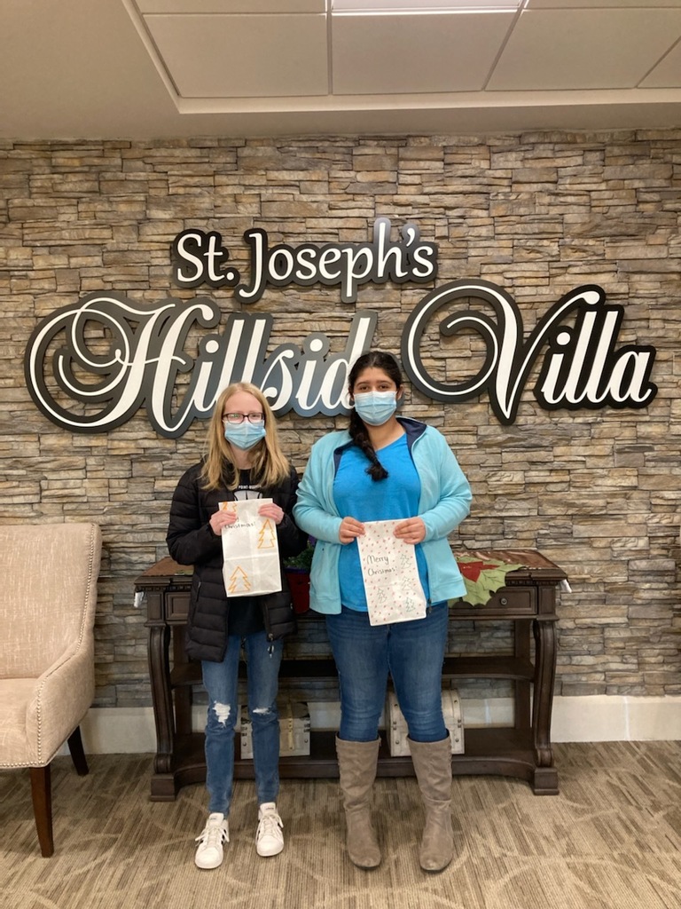 Delivering holiday bags to St. Joseph's Hillside Villa. 